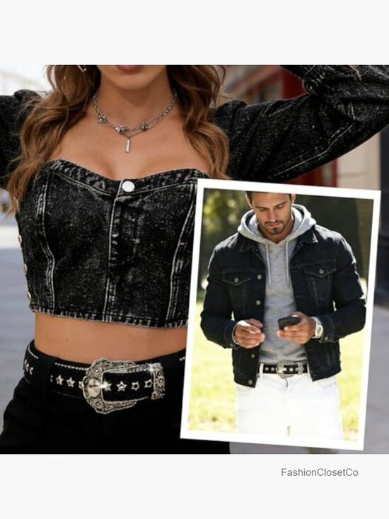 Rhinestone Studded PU Leather Belt with Engraved Buckle main image 4